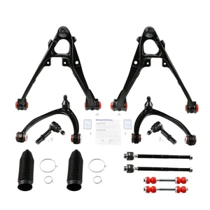 12PCS Front Upper Lower Control Arm For 2007-2014 Chevrolet Silverado GMC Sierra - Picture 1 of 12