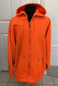 Carhartt HUNTING Orange Blaze Fleece Zip Up Hoodie K220BOG 3XL - Picture 1 of 11