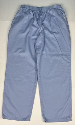 Pantalones elegantes para mujer 18P azul claro cintura elástica mamá abuela algodón tiro alto cómodo Foto 1 de 4