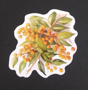 Schöne gelbe Wildblumen Herbst Herbst Aufkleber 2,25" x 2" (AM) - Bild 1 von 2