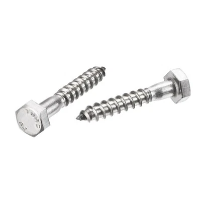 Esagonale Tirafondo Viti M6 x 35mm Mezzo Filo Autofilettante Bulloni 25Pz - Bild 1 von 4