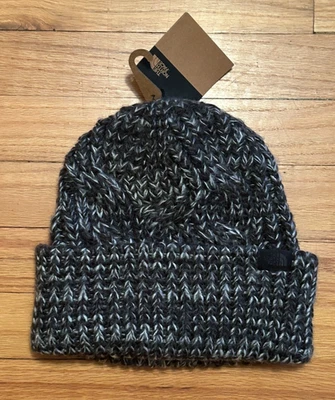 The North Face Rhodina Beanie Ladies  NWT One Size Black Gray - Image 1 of 3