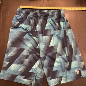 SHORTS Size 16 Boys The Childrens Place Blue Print Athletic Pull On - Picture 1 of 6