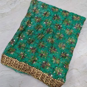 Sciarpa classica indiana punjab matrimonio phulkari dupatta ricamo velo stola hijab - Foto 1 di 7