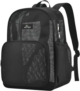 Mesh Backpack for School Beach Swimming Outdoor Fitness, Heavy Duty Mesh Bookbag - Picture 1 of 12