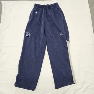 Felpa taglia SMALL oversize Nike Elite Jordan Navy Georgetown University Hoyas - Foto 1 di 24
