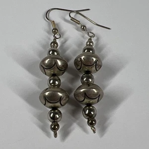 Navajo Ohrringe Ohrhänger Perlen Southwestern Sterling Silber - Bild 1 von 6