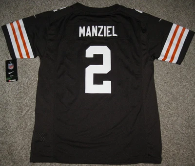 Johnny Manziel Cleveland Browns 2015 年青少年 XL 耐克比赛球衣 — 第 1/4 张图片