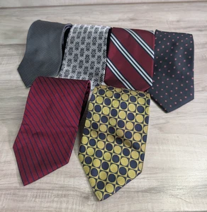 Lot of 6 Jos A Bank Ties Men’s Silk Signature , Exclusive & Corporate Collection - Picture 1 of 14