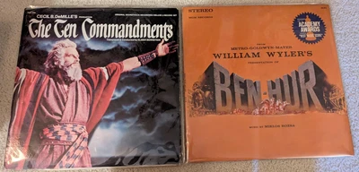 THE TEN COMMANDMENTS / BEN-HUR ~ CHARLTON HESTON SOUNDTRACK LP LOT ~ VG+/VG+ - Image 1 of 4