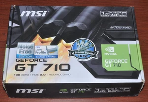 MSI NVIDIA GeForce GT 710 1GB DDR3 Graphics Card GT 710 1GD3H LP - Picture 1 of 7
