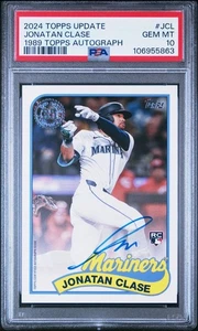 2024 Topps Update 1989 Topps Autograph #89AU-JCL Jonatan Clase Rookie PSA 10 - Picture 1 of 2