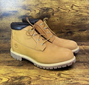 Timberland Waterproof Chukka SZ 13 Mens Boot Wheat Nubuck #23061 "vintage" EXC! - Picture 1 of 7