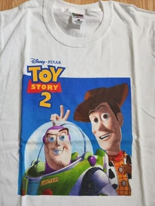 Maglietta Vintage 1999 Toy Story 2 Cast Member Disney Pixar Film Promo Donna S - Foto 1 di 4