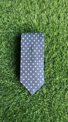 Corbata de seda para hombre Armani Collezioni azul y gris lunares diseñador de lujo Foto 1 de 4