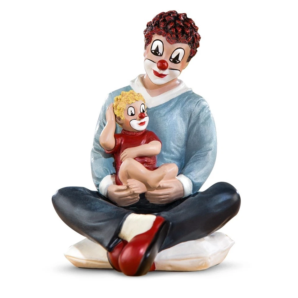 NEU GildeClown "Der Beschützer" Deko Figur Clown mit Baby Jahresfigur 2018 10247 - Bild 1 von 1