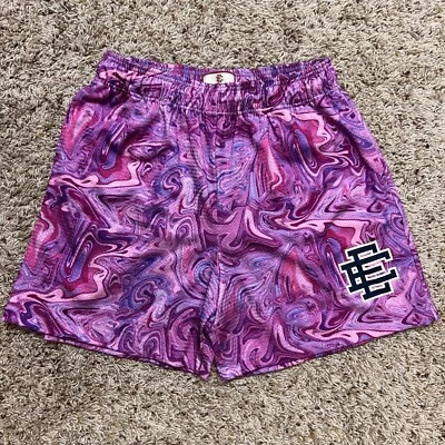 Pantalones Cortos Básicos Eric Emanuel EE “Lata de Pintura Púrpura” Talla L Usados Una Vez SUPER RAROS Foto 1 de 4