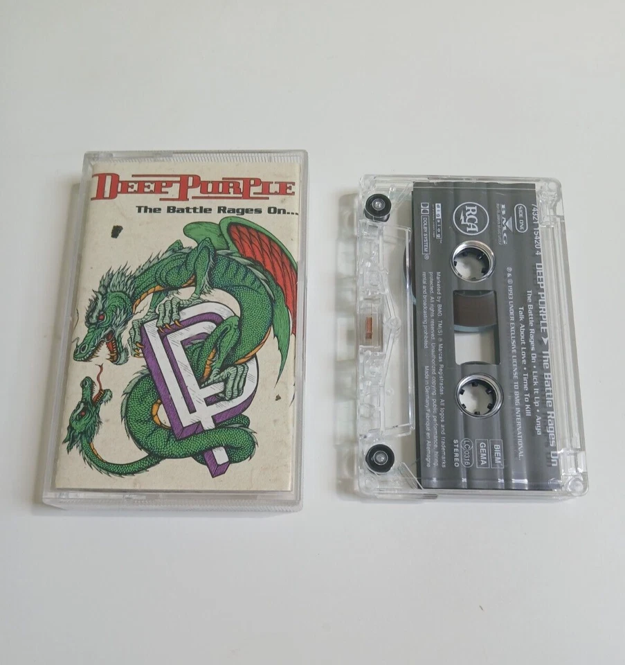 DEEP PURPLE THE BATTLE RAGES ON CASSETTE TAPE RCA BMG 1993 — 第 1/1 张图片