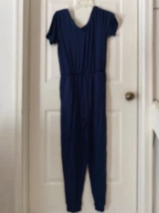 CUDDL DUDS Flexwear V-Neck Jogger Jumpsuit NIGHT NAVY sz SMALL - Picture 1 of 3