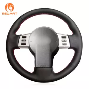 Cubierta negra de cuero genuino para volante para Nissan 350Z Infiniti FX FX35 FX45 - Imagen 1 de 9