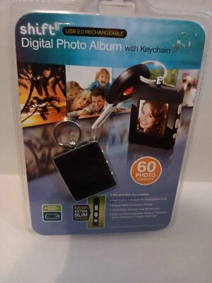 New SHIFT3 Digital Photo Album with Keychain USB2 Rechargeable 60 Photo Capacity - Image 1 of 3
