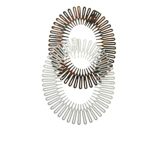 Set 2 fasce pettine flessibile plastica Goody vintage capelli tartaruga guscio trasparente - Foto 1 di 2