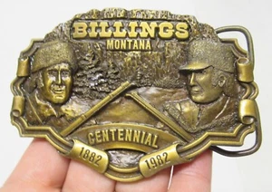 1882 1982 - Billings Montana - Centenario - Hebilla de cinturón - # 841 de 1000 Edición Limitada - Imagen 1 de 10