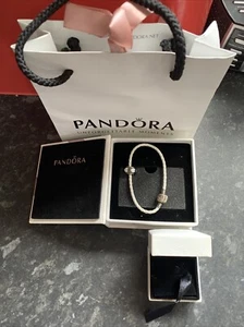 pandora bracelet ✅✅✅✅✅ With Charm And Box ✅✅✅✅✅✅✅used - Picture 1 of 3