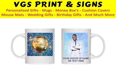 JOHANNES RADEBE STRICTLY COME DANCING PERSONALISED WHITE MUG FAST POSTAGE