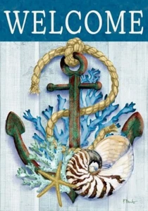 Anchor Blues Garden Flag - Picture 1 of 1