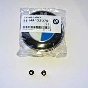 82mm BMW BADGE EMBLEM E34 E36 E46 E60 E90 E80 E53 COMES WITH GROMMETS - Picture 1 of 6