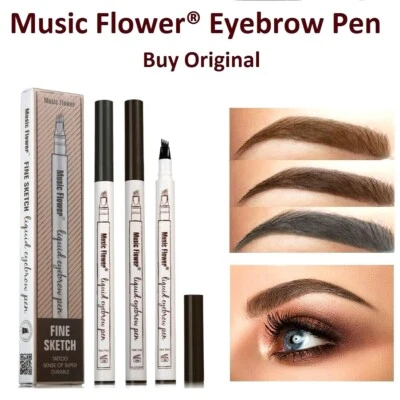 Music Flower Eyebrow Tattoo Pen Microblading Liquid Eye Brow Make Up Waterproof - Image 1 of 4