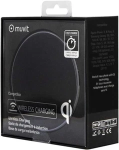 Muvit Qi Wireless Desktop Schnell Ladegerät 5/7,5/10/15 W Einheitsgröße - Schwarz - Bild 1 von 6
