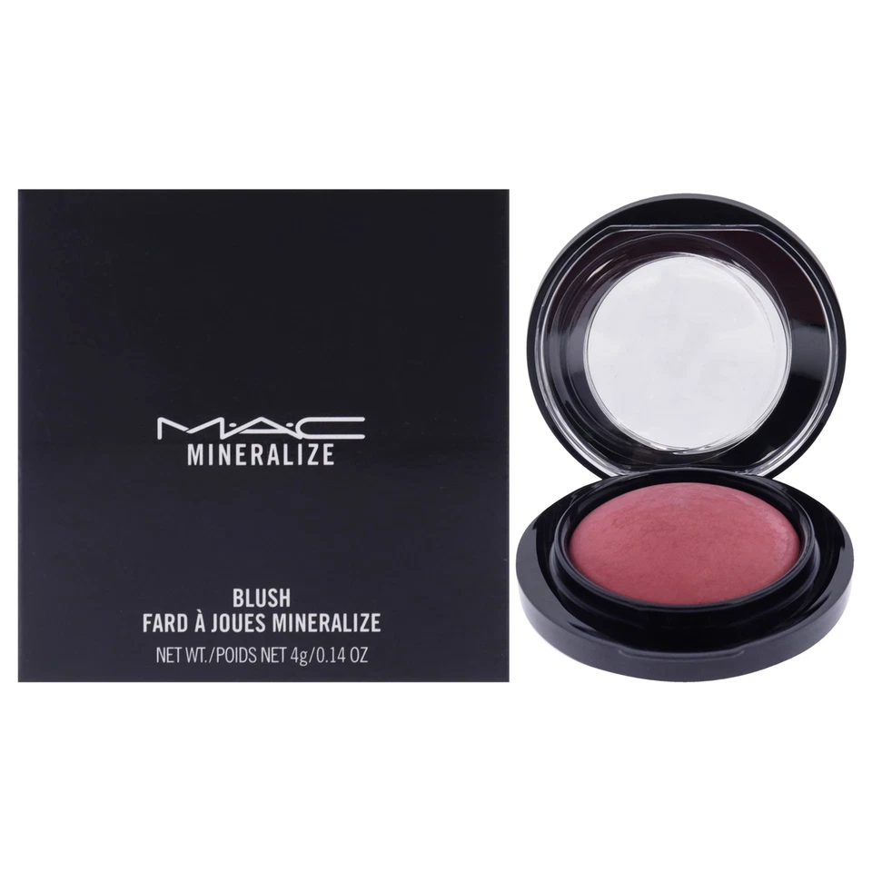 Mac Mineralize Blush 0.14oz/4g With Box In Shade Happy-Go-Rosy