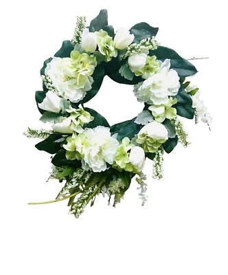 Elegante corona de tulipanes recién hecha a mano Foto 1 de 3