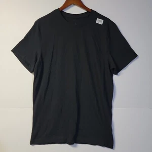 Pack Of 5 New T Shirts Men's LARGE Black Cotton Blend Plain Short Sleeve - Picture 1 of 3