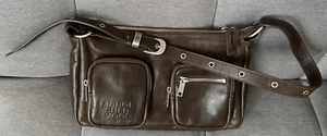 MARGE SHERWOOD / OUTPOCKET HOBO_pull-up marrone lavato / espresso / originale - Foto 1 di 1