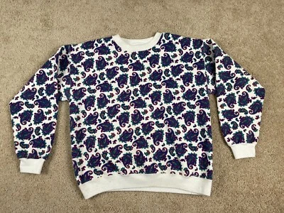 Sudadera Pullover Lee De Colección Para Hombre Grande Pesada EE. UU. Paisley Multicolor Foto 1 de 4