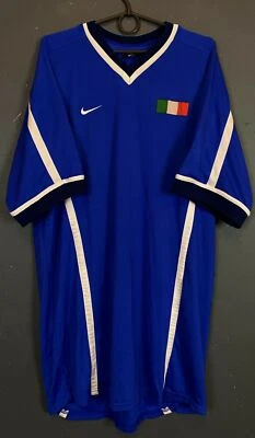 RARE MENS VINTAGE NIKE ITALY ITALIA SOCCER FOOTBALL SHIRT JERSEY MAILLOT SIZE XL - Image 1 of 4