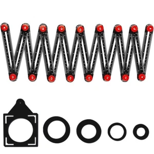 16 Sided Multi Angle Measuring Ruler, Heavy-Duty Angle Finder Tool with Opening - Picture 1 of 1