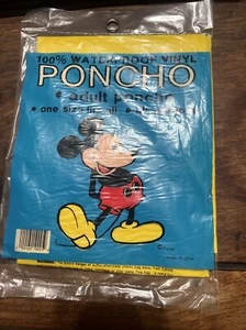 Poncho de lluvia vintage de Disney World Mickey Mouse, talla única para adultos se adapta a todos - ¡NUEVO!  - Imagen 1 de 5
