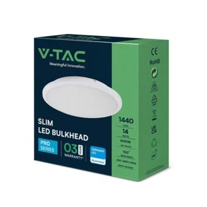 14W BULKHEAD LED DOME LIGHT WITH SAMSUNG CHIP CCT 3IN1 CHROME IP65 V-TAC - Picture 1 of 7