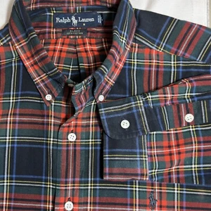 Ralph Lauren Blake Mens Sz 16 Red Plaid Long Sleeve Classic Fit Shirt - Picture 1 of 3