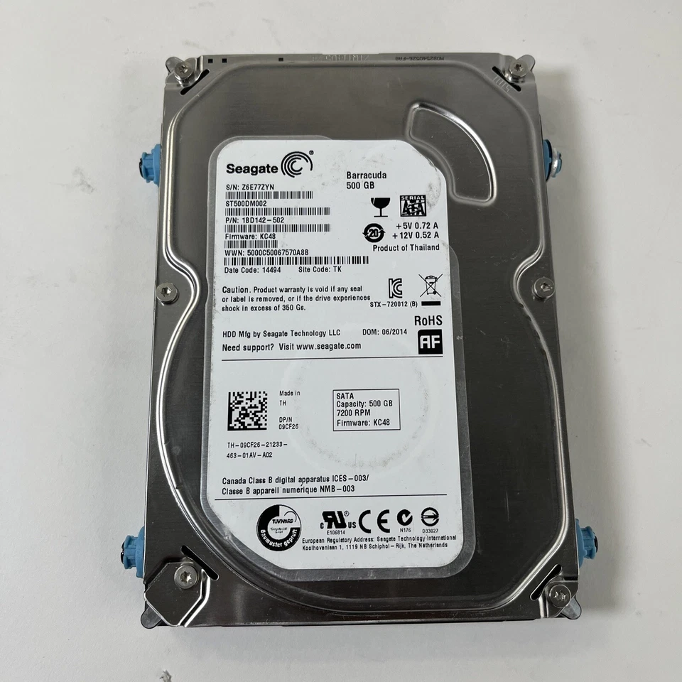 Seagate Barracuda ST500DM002 500GB SATA III 3.5 in Desktop Hard Drive Free Ship - Image 1 of 4