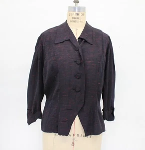 Vintage 1940s Women's Jacket Made by Peg Palmer Gabardine Button Closure - Picture 1 of 12