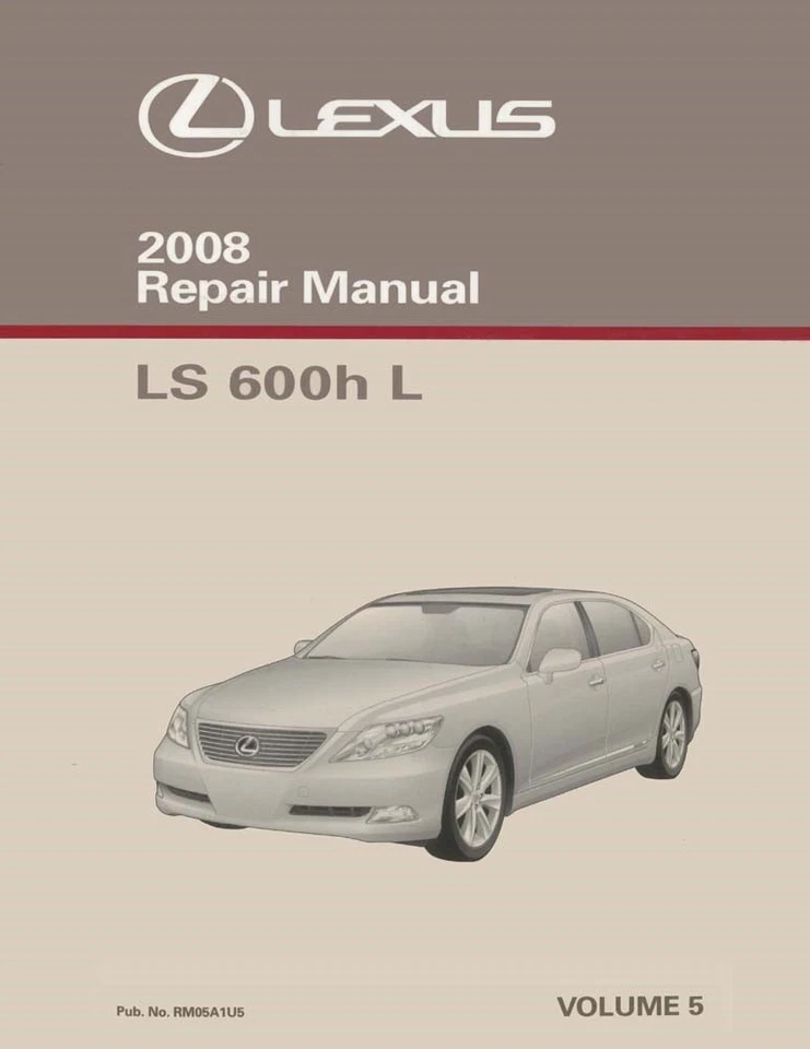 Lexus LS600h L 2008 manual de reparación de taller volumen 5 solamente Foto 1 de 1