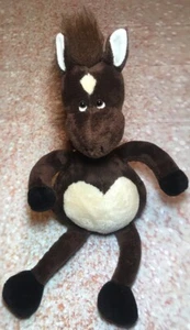 Vtg Brown RUSS Harry The Horse Plush 17” Stuffed Animal Toy Cream Heart Pony - Picture 1 of 6