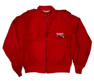 Vintage Marlboro F1 Racing Jacket M Red Cigarettes 80s 90s Windbreaker USA STAIN - Picture 1 of 9