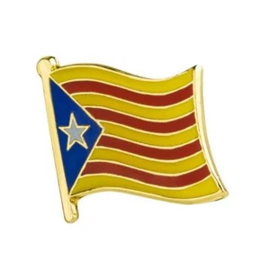 KATALONIEN FLAGGE REVERSNADEL 0,5" katalanische Unabhängigkeit Katalonien Mütze Krawatte Tack Tasche - Bild 1 von 6