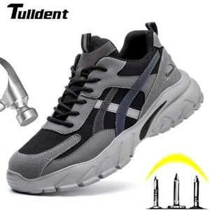 Herren Arbeitsschuhe Sicherheitsschuhe Stahlkappe Schutz Jungen Sneaker Schuhe - Picture 1 of 7